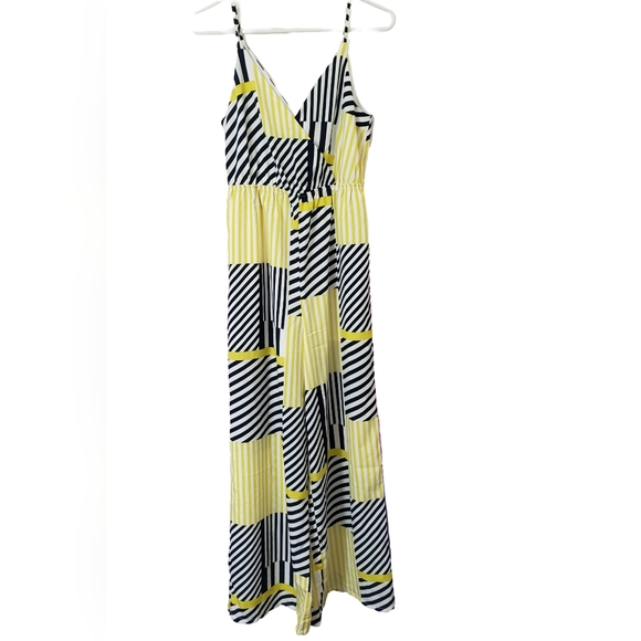 Forever 21 Lightweight Jumpsuit Blue and Yellow Size S - Picture 2 of 5